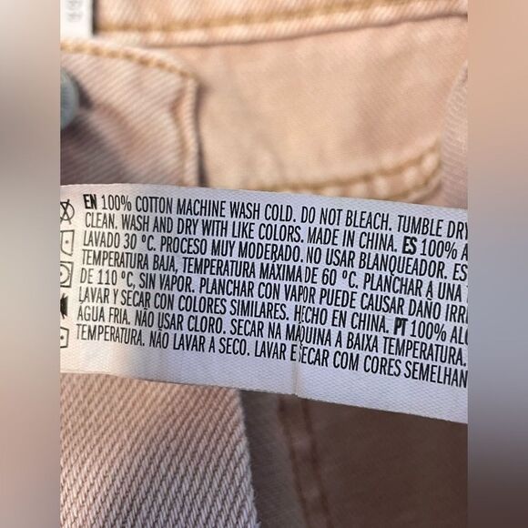 Forever 21 High Waisted Denim Pants Tan 27 - Picture 7 of 7